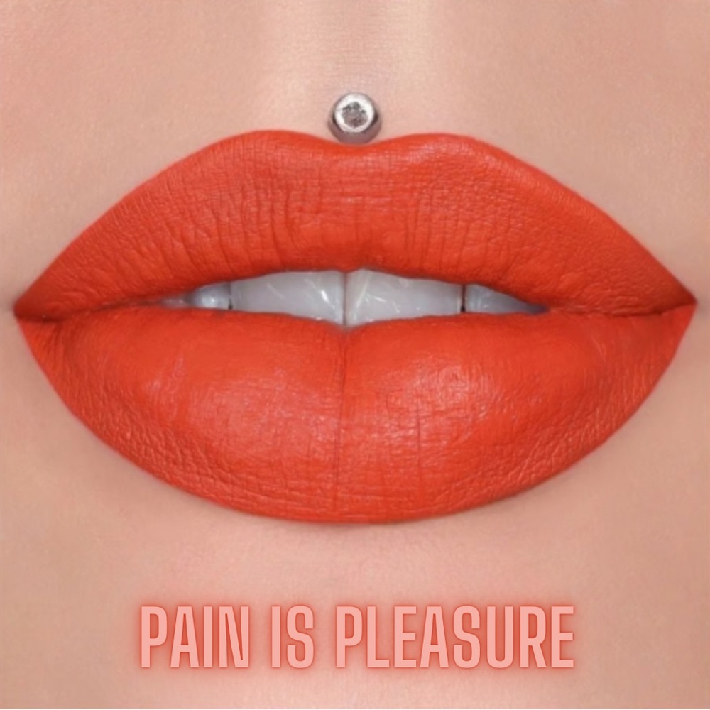 Jeffree Star Pain Is Pleasure Orange Velour Liquid Lipstick Autumn Fall Bright
